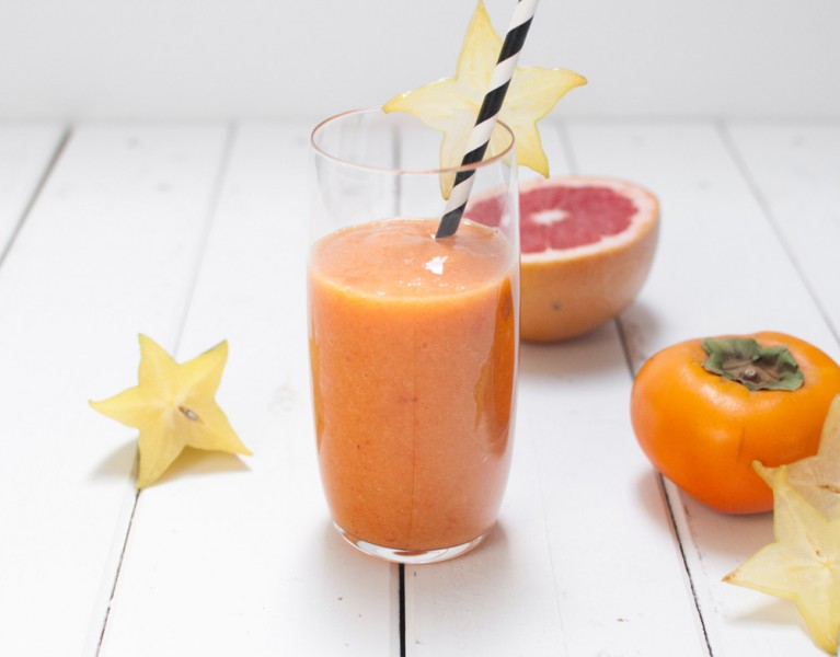 Kaki-Sternfrucht-Smoothie
