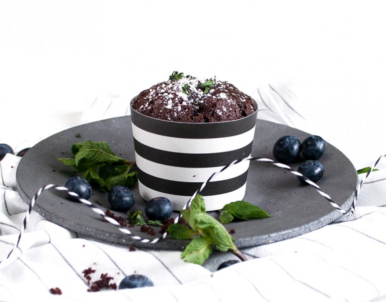 Blaubeermuffins mit Minzlikör http://wp.me/p6GO5w-C3