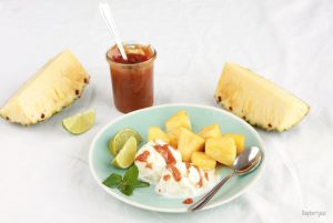 Karamellisierte Ananas mit Frozen Yoghurt http://wp.me/p6GO5w-GY